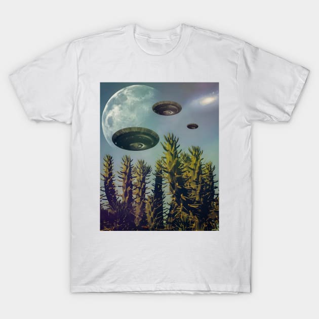 UFO Sighting T-Shirt by Yokipon Art